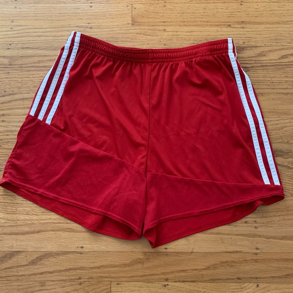 Adidas Red Striped Athletic Shorts size Medium